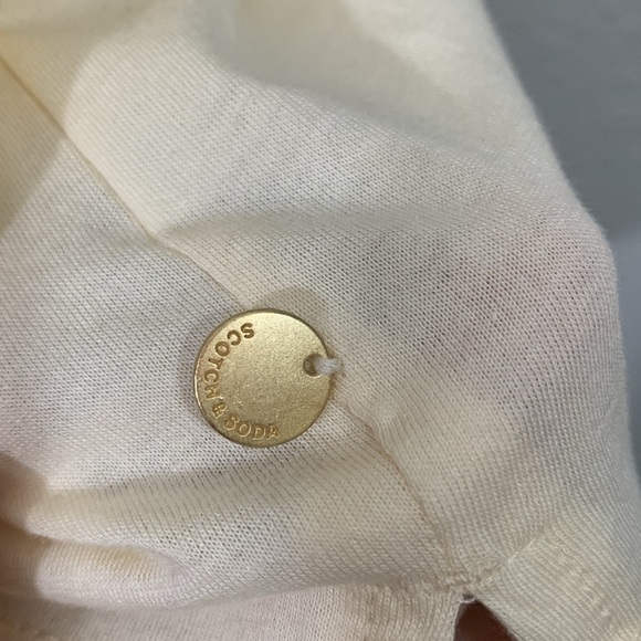 Scotch & Soda Animal Print Trim V-Neck Short Sleeve Tee size XL - Picture 6 of 13